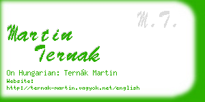 martin ternak business card