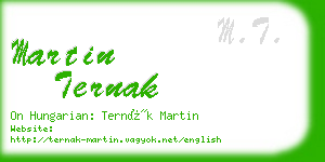 martin ternak business card